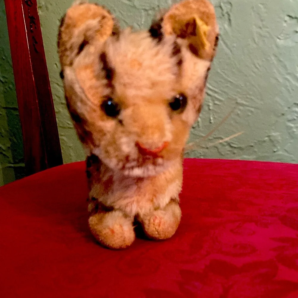 Rare vintage Steiff Plush - Brown and Tan green eyes